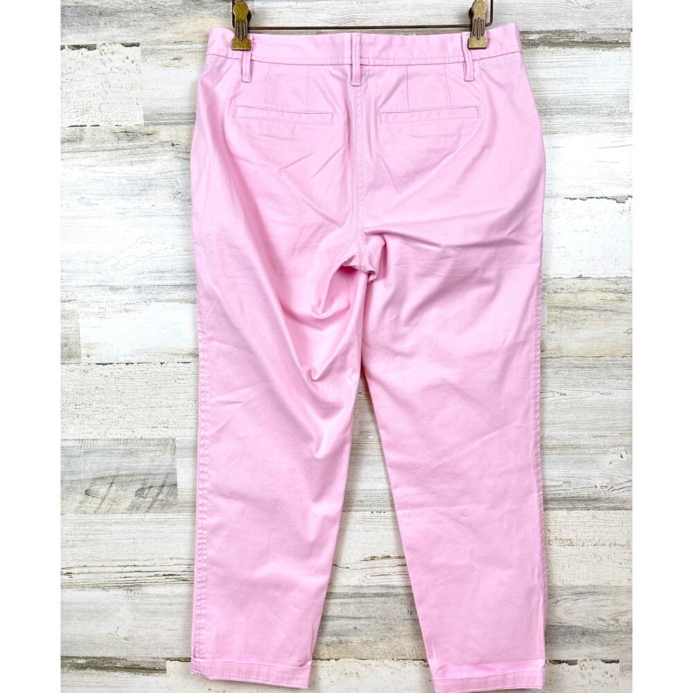Talbots Womens 4 Petite Light Pink Relaxed Chino Ankle Cotton Beach Summer Pants - Picture 3 of 9